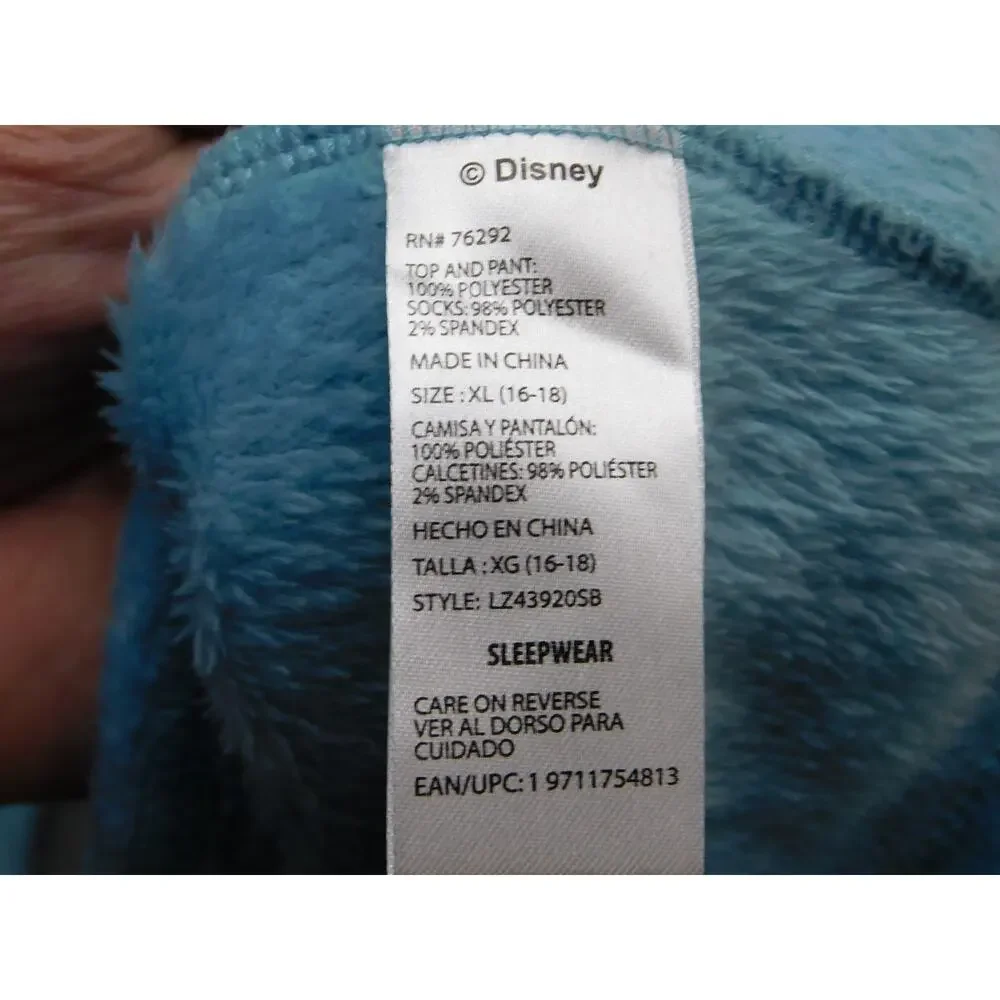 Disney Sleepwear Pullover Top Womens XL 16-18 Blue Fleece Stitch Lounge Pajama - Picture 3 of 8